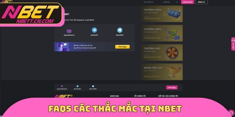 FAQs các thắc mắc tại Nbet
