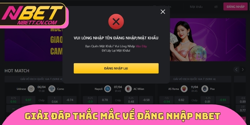 Giải đáp thắc mắc về đăng nhập NBET