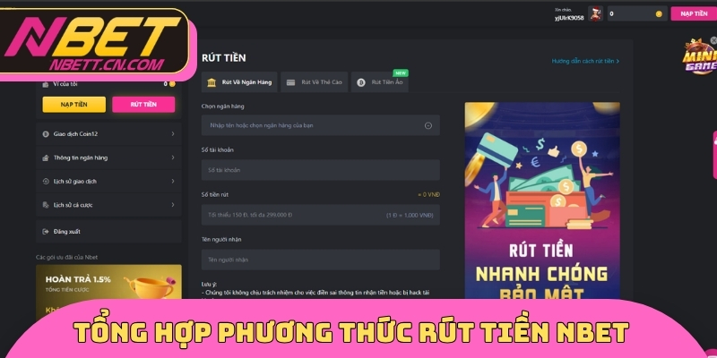 Tổng hợp phương thức rút tiền NBET